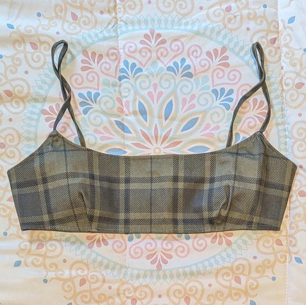 WeWoreWhat Plaid Bralette